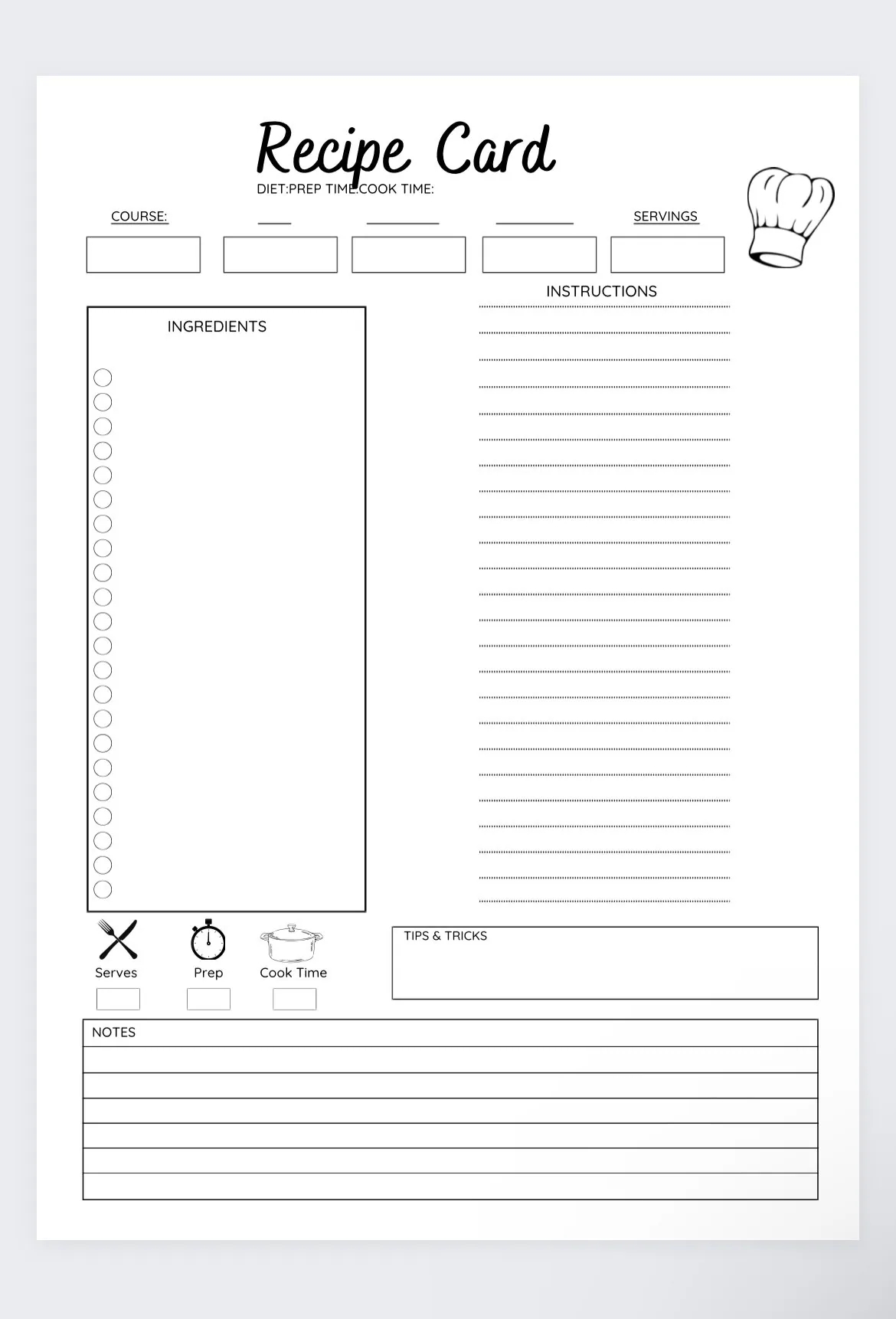 Recipe Cards meal Prep meal Planning recipe Sheets recipe Template secret Recipe recipe Book Template family Recipe recipe Guide cookbook Etsy UK