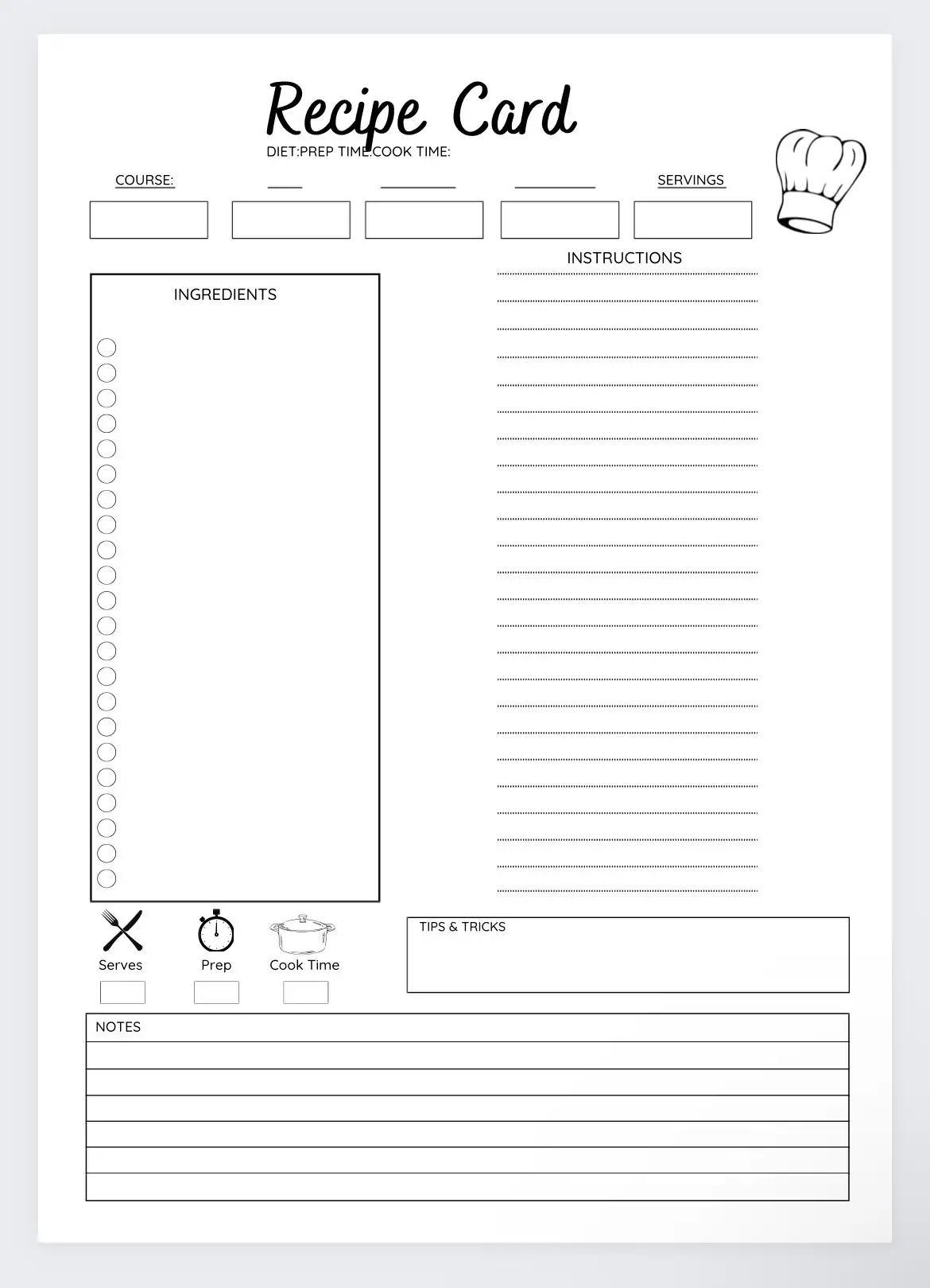 Recipe Cards meal Prep meal Planning recipe Sheets recipe Template secret Recipe recipe Book Template family Recipe recipe Guide cookbook Etsy