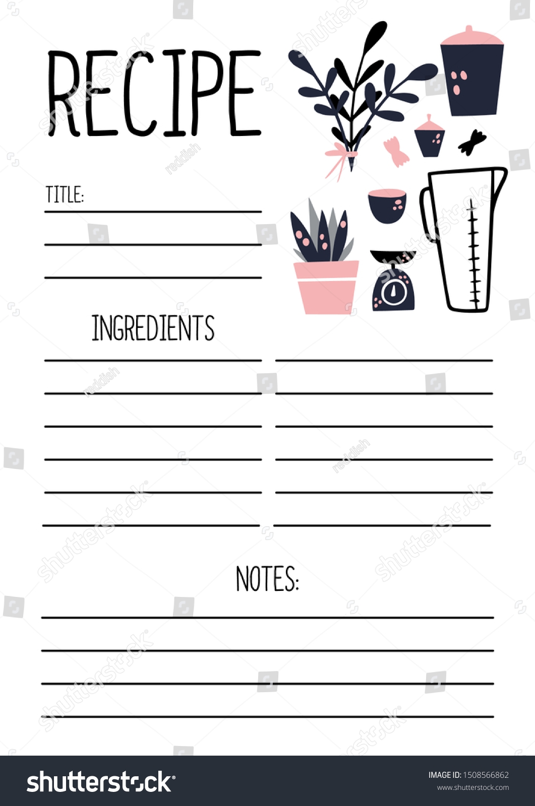 Recipe Book Template Printable
