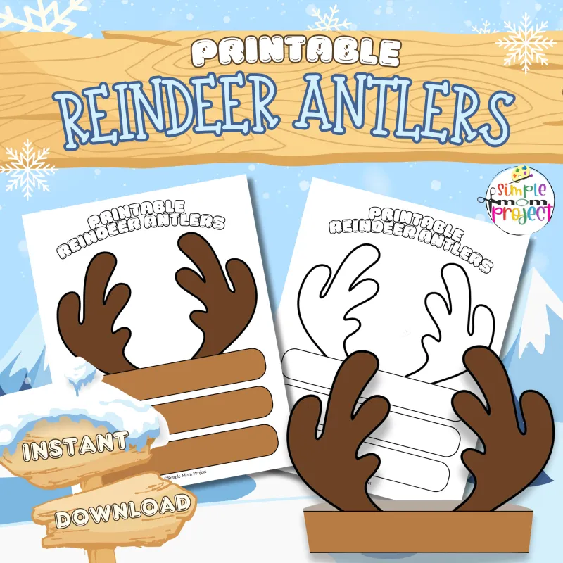 Reindeer Antler Printable Template Hat Craft For Kids Reindeer Antler Printable Template Hat Craft For Kids