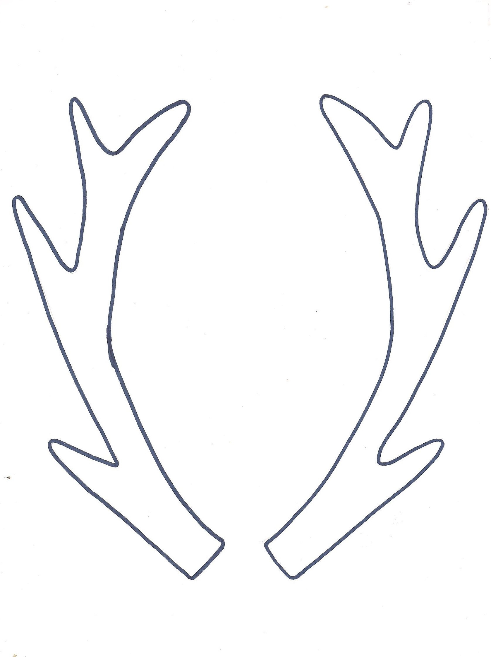 Reindeer Antlers Top Coloring Pages Reindeer Antlers Top Coloring Pages