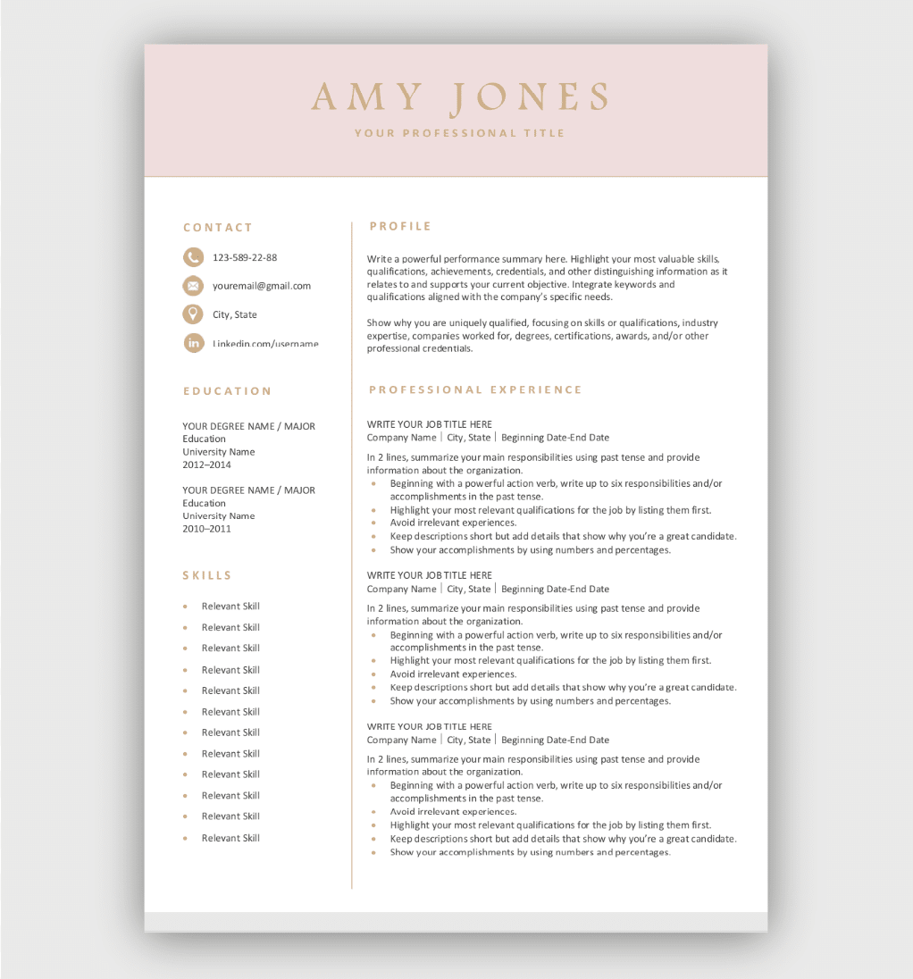 Resume Templates Free Download Customize In Microsoft Word Resume Templates Free Download Customize In Microsoft Word