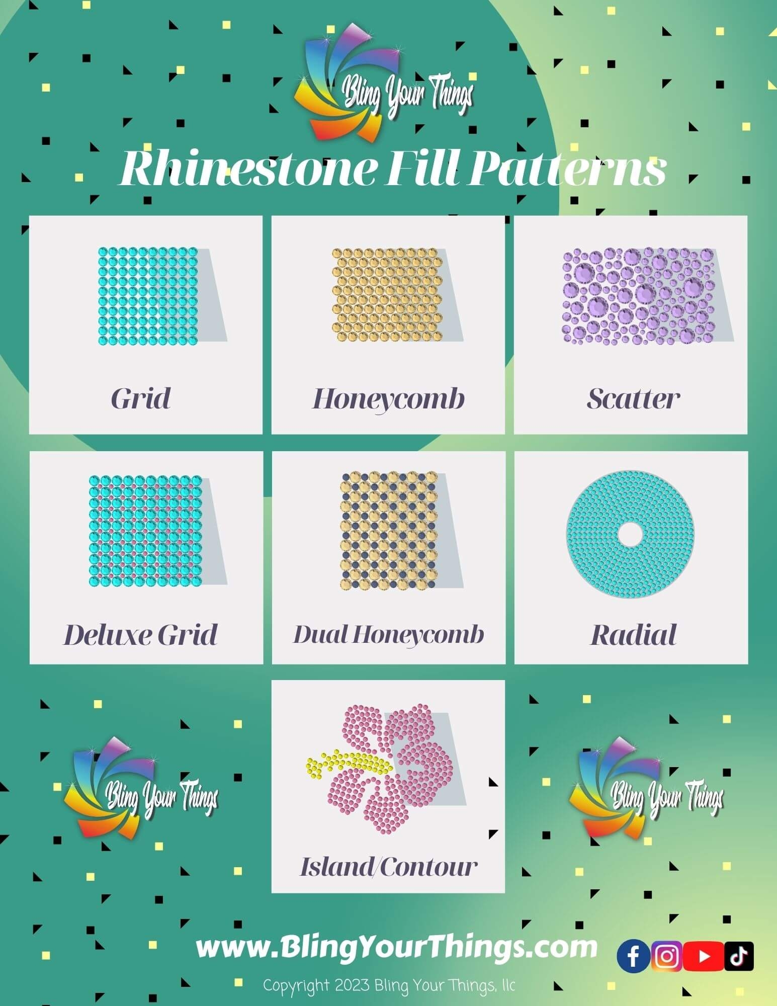 Rhinestone Fill Patterns Bling Your Things Rhinestones