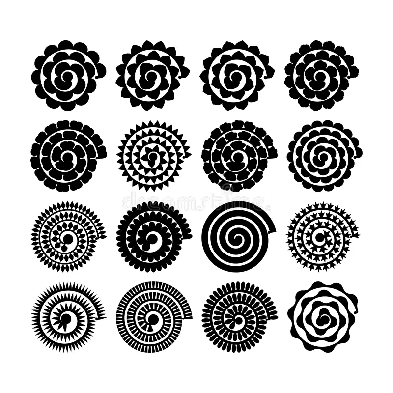 Rolled Flowers Flower Template 3d Flower Wedding Paper Flowers Rolled Rose Stock Vector Illustration Of Template Abstract 217985069