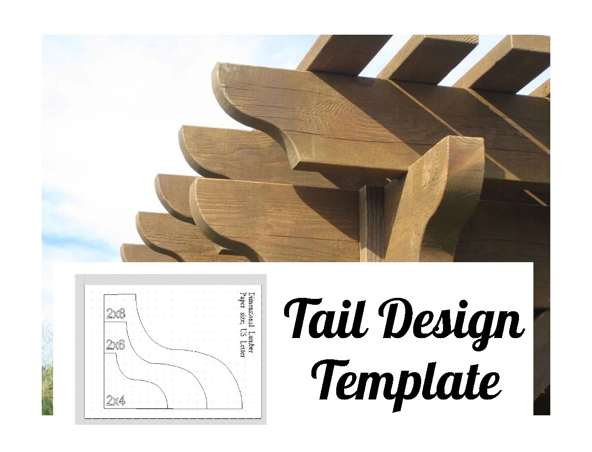 Roosevelt Pergola Tail Design Template Etsy