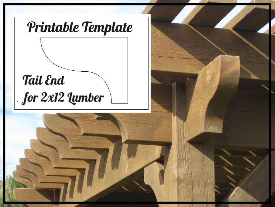 Roosevelt Tail Design Template For 2x12 Dimensional Lumber Etsy