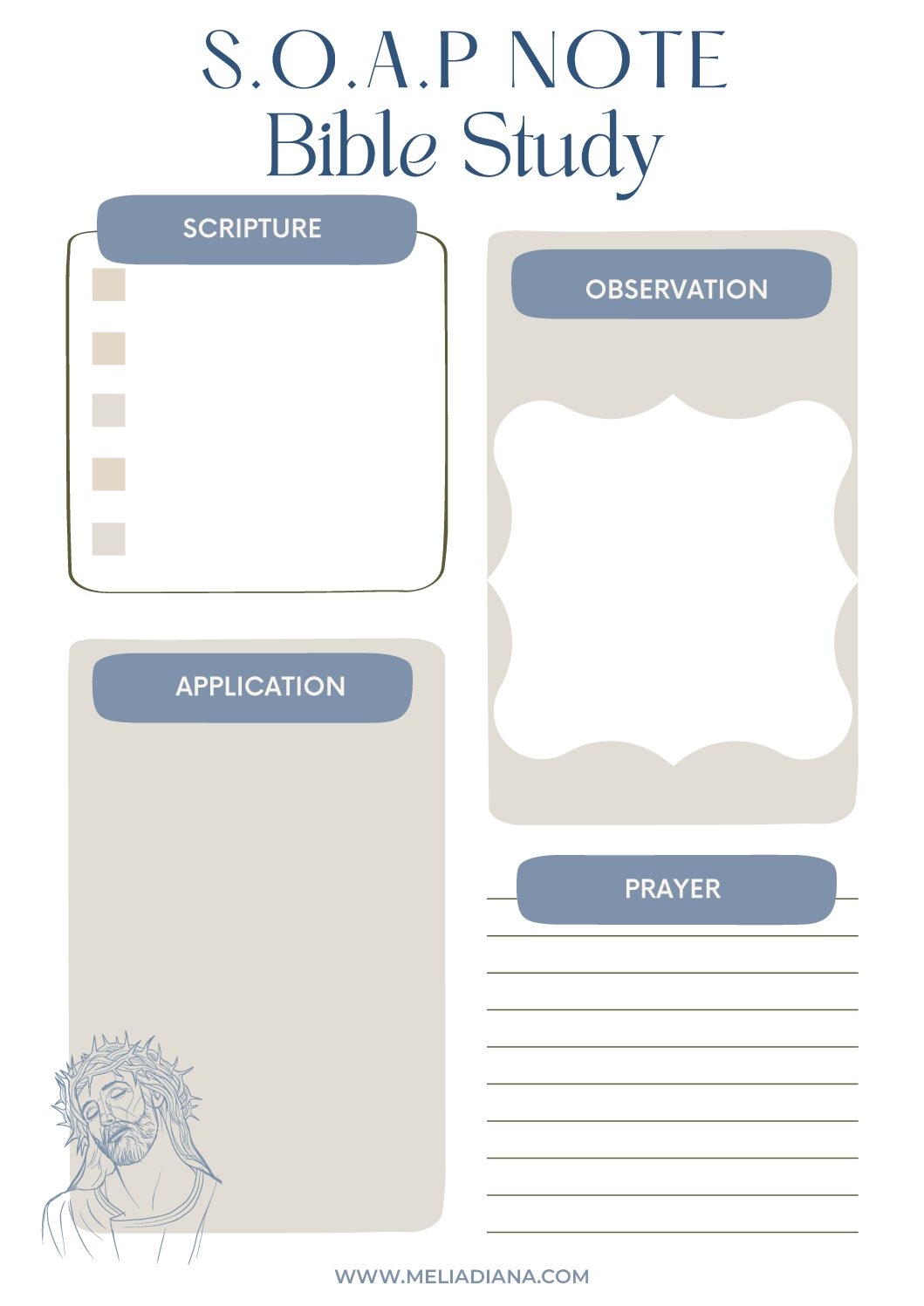 Printable Bible Study Notes Template