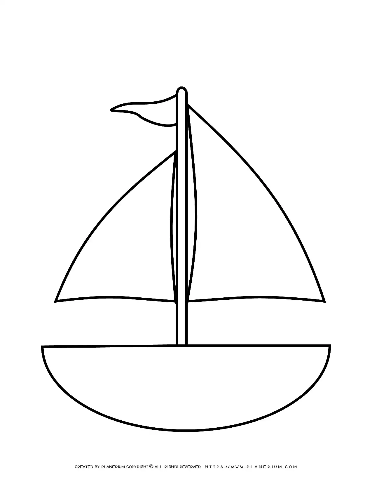 Sailboat FREE Printable Template Planerium