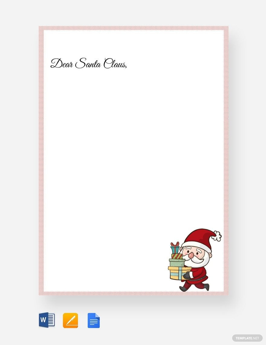Santa Claus Christmas Letter In Google Docs Pages Word PDF Download Template Santa Claus Christmas Letter In Google Docs Pages Word PDF Download Template