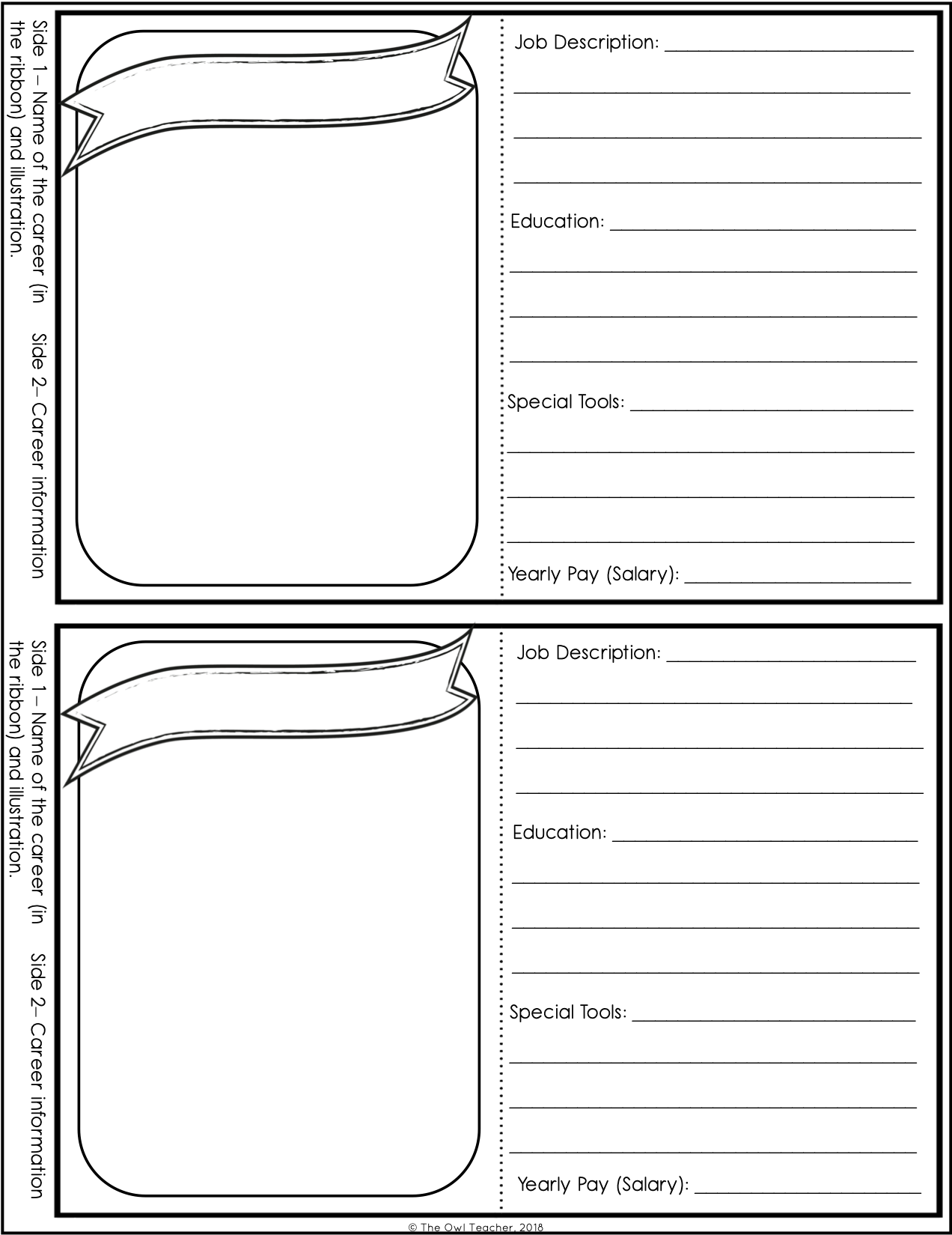 Science Careers Reading Pieces And Trading Cards Printable Digital The Owl Teacher
