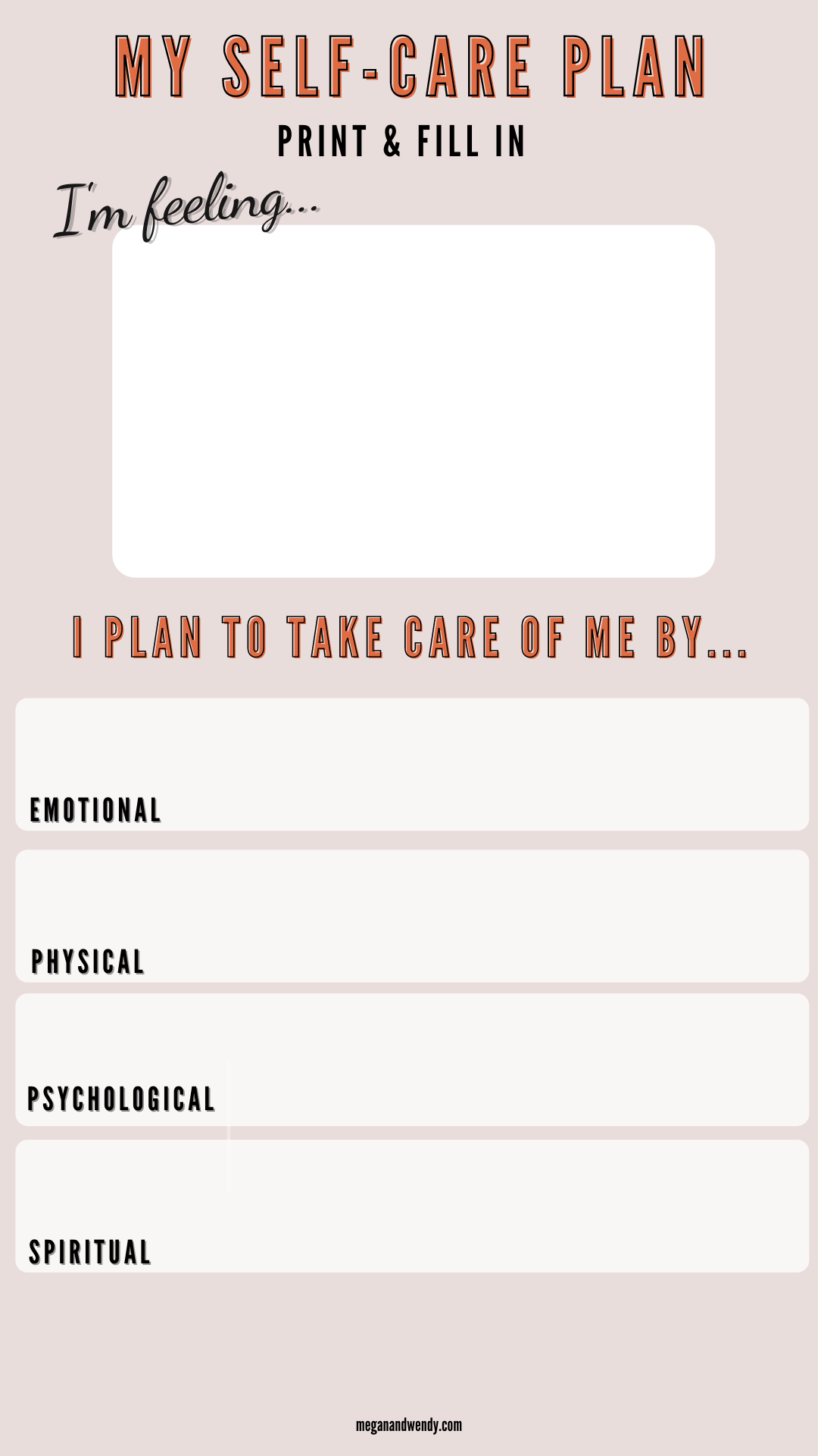 Self Care Plan Template Free Printable Free Download Printable Template