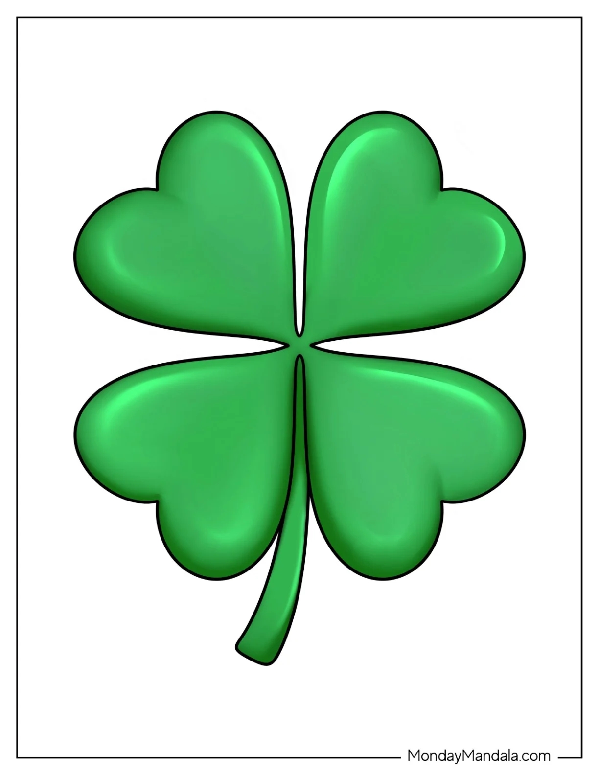 Shamrock Four Leaf Clover Templates Free Printables 