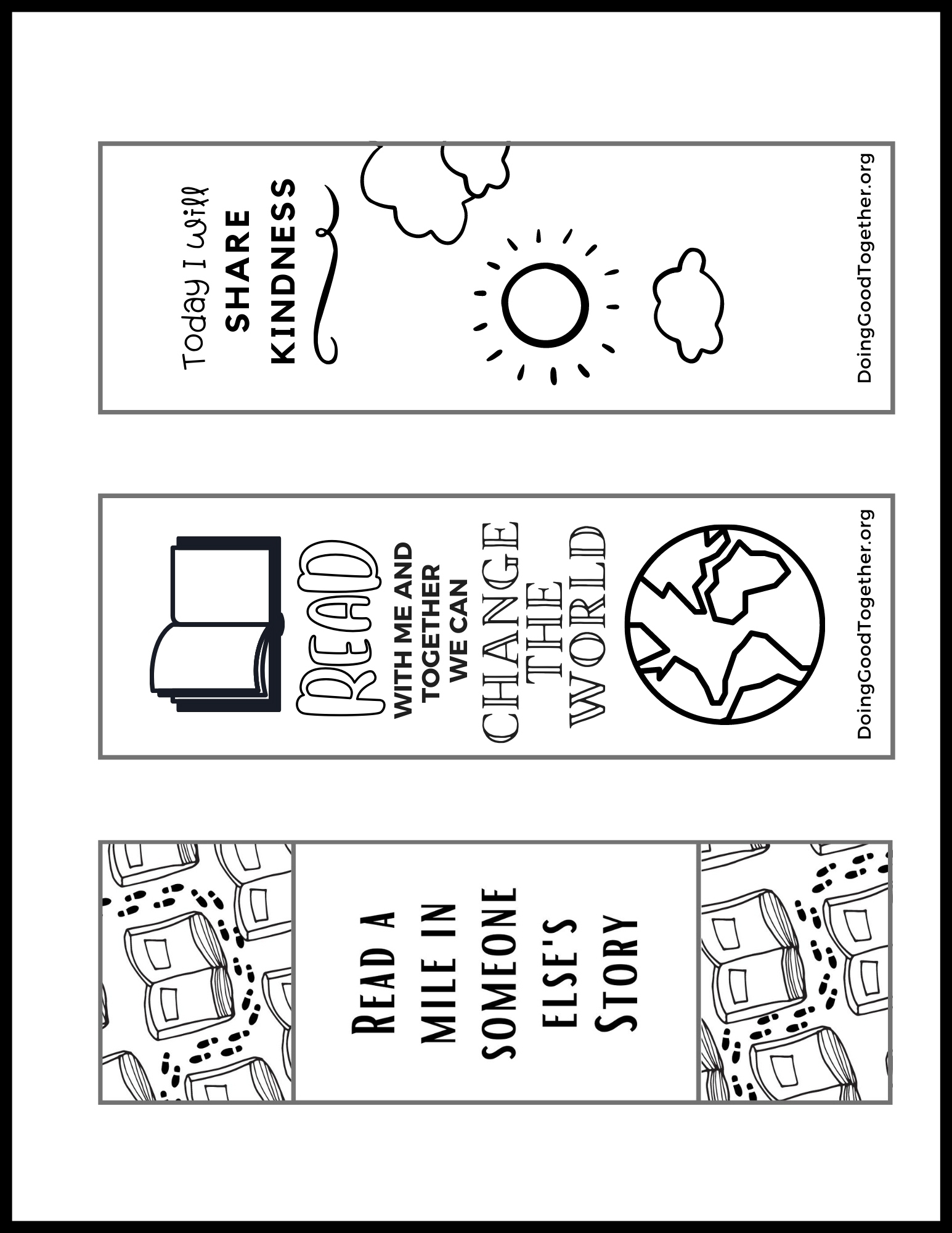 Printable Bookmarks Template