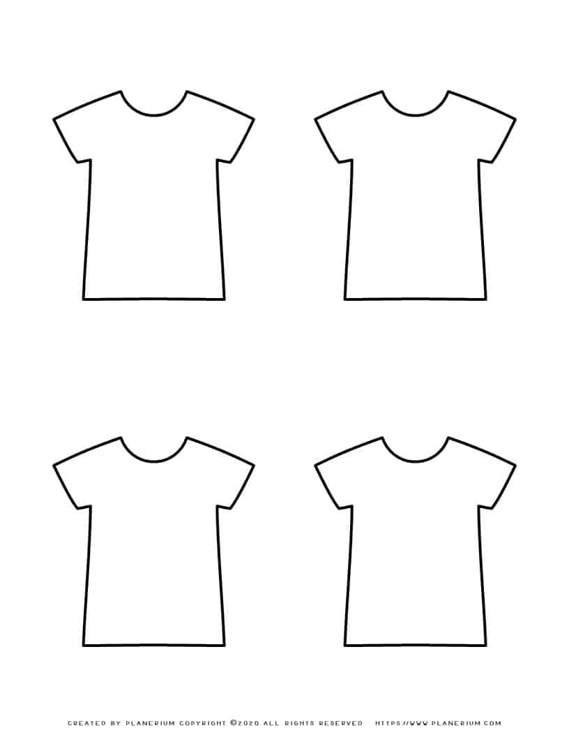 Shirt Template Four Shirts Planerium