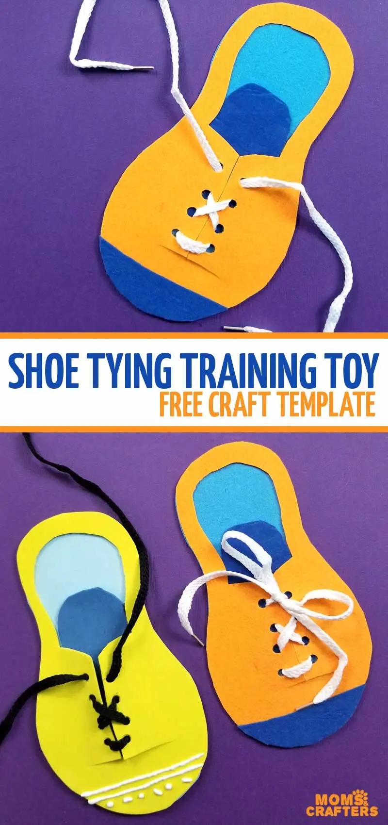 Shoe Tying Practice Template And DIY Toy Moms And Crafters