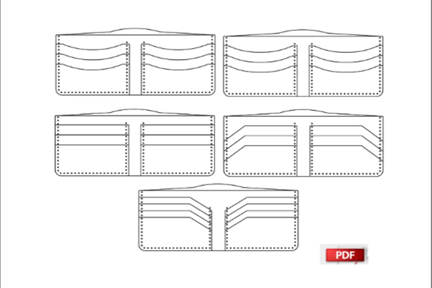 Simple Wallet Pattern leather Card Wallet Pdf slim Walletpdf
