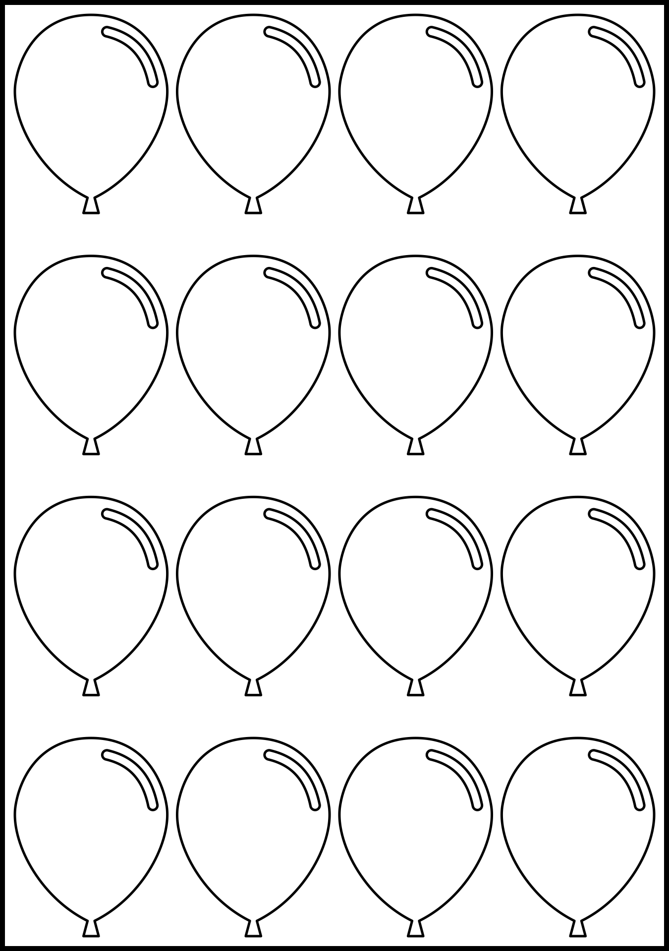Free Printable Balloon Template