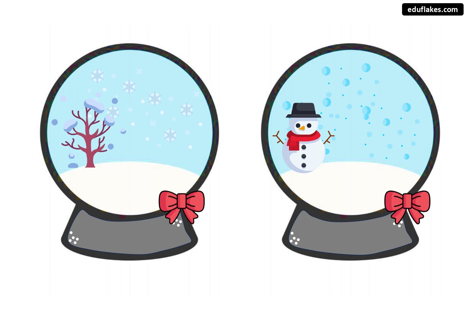 Printable Cut Out Snow Globe Template