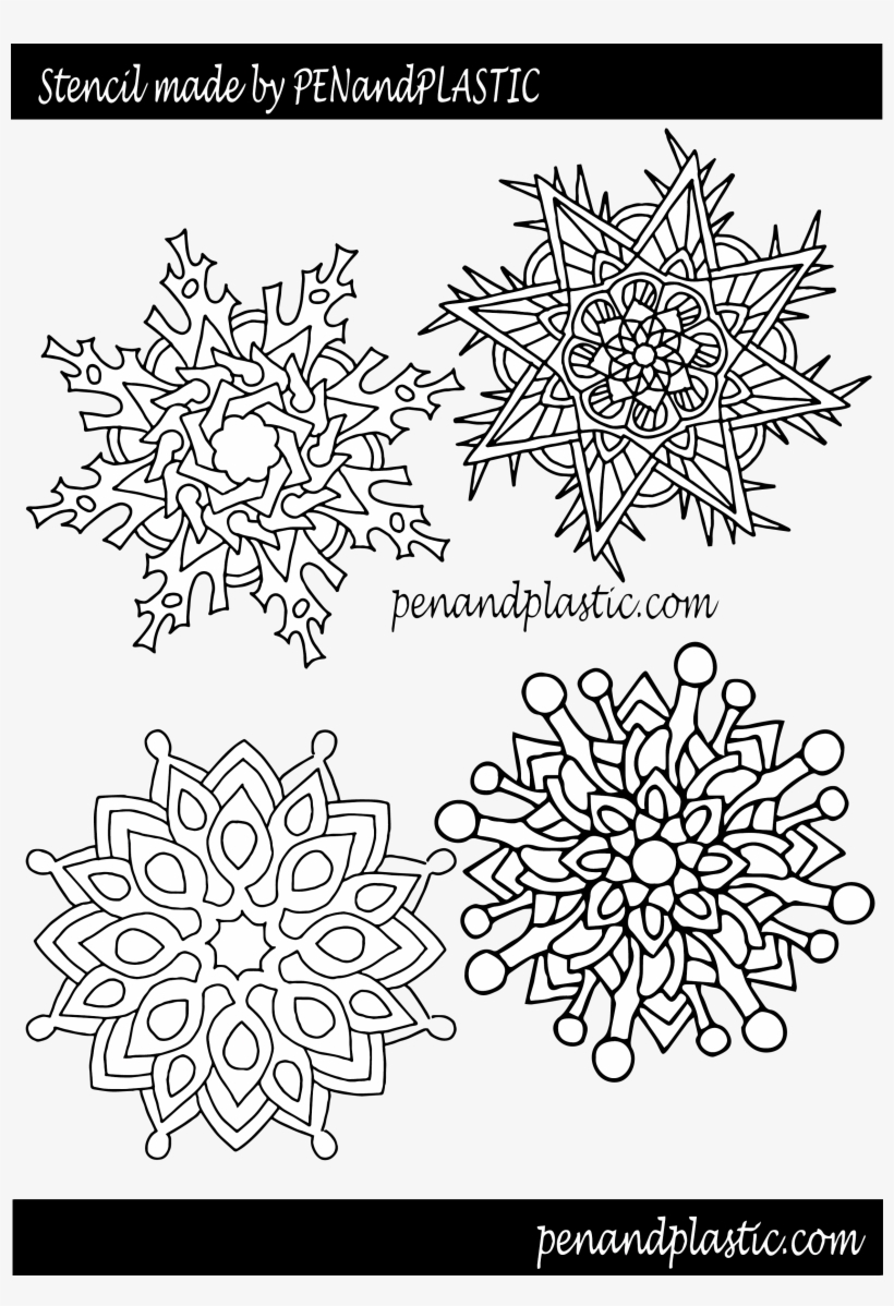 Snowflake Stencil 3d Pen Templates Christmas Free Transparent PNG Download PNGkey