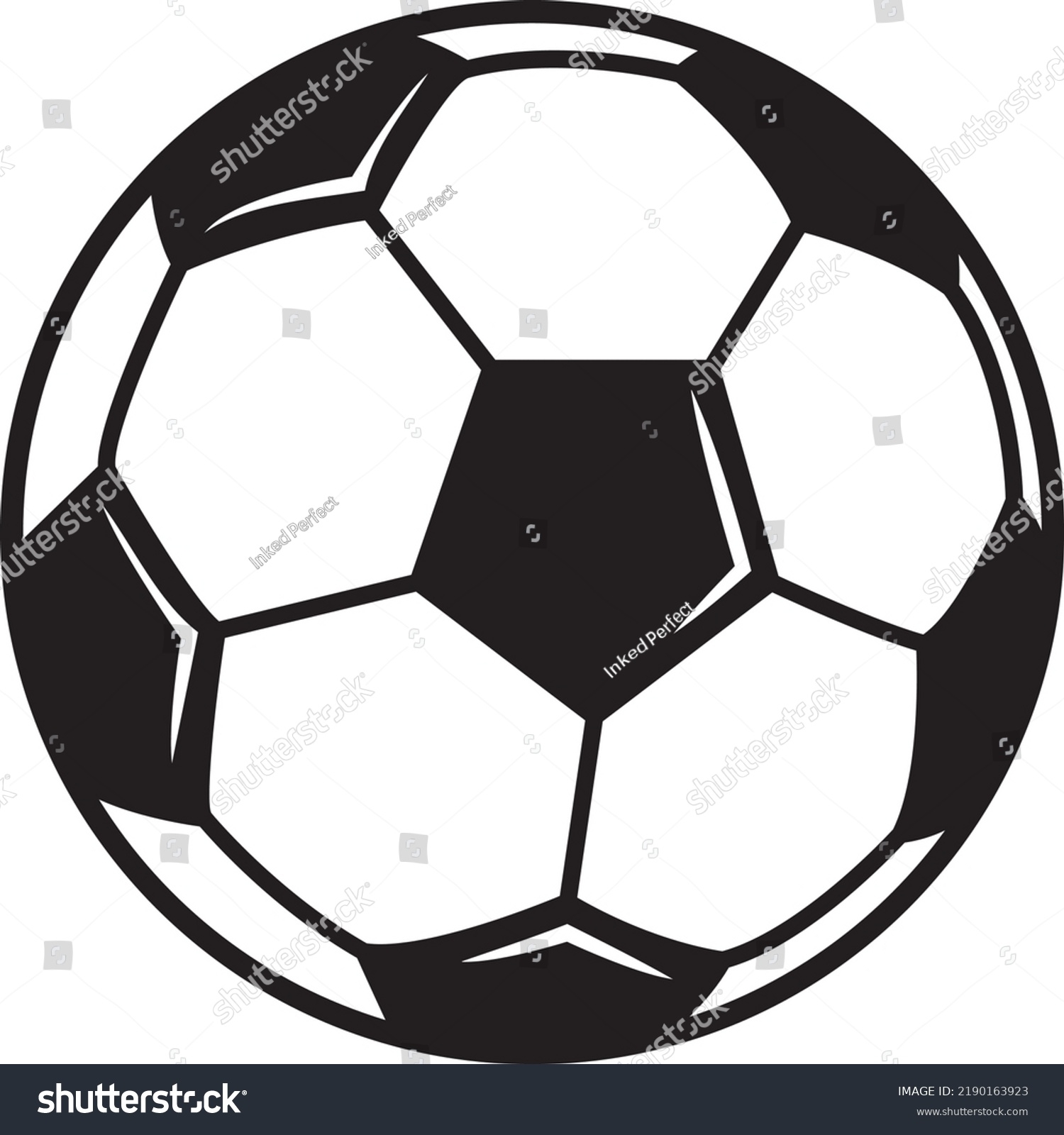 Soccer Ball Printable Vector Illustration Template Stock Vector Royalty Free 2190163923 Shutterstock