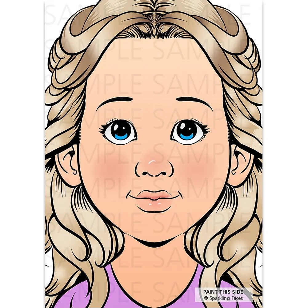 Sparkling Faces Practice Board Sophia Face Painting Practice And Display Tool Reusable Colored Makeup Template A4 Size 8 27 X 11 69 Walmart