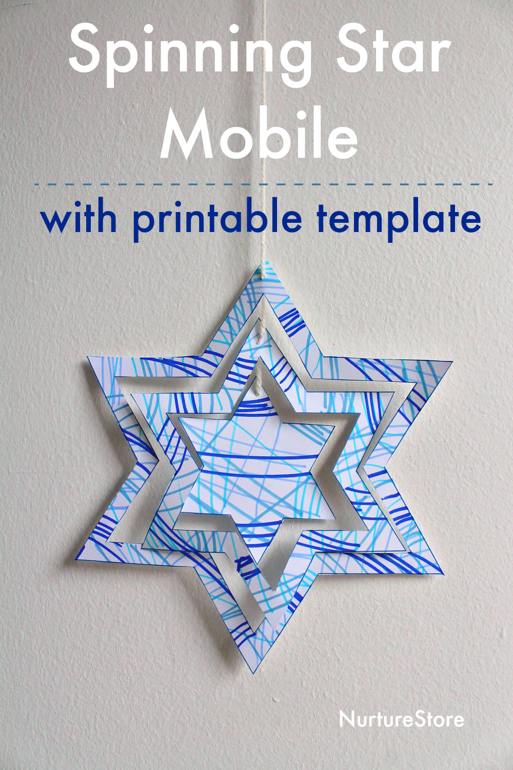 Spinning Star Mobile Craft With Template NurtureStore Spinning Star Mobile Craft With Template NurtureStore