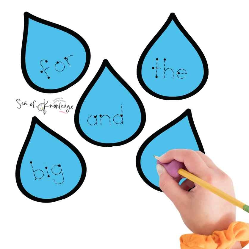 Printable Raindrop Template