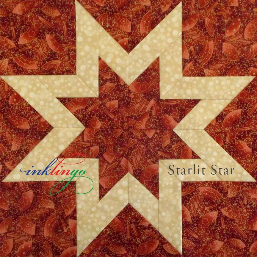 Starlit Star 12 Inch PDF Quilt With Inklingo