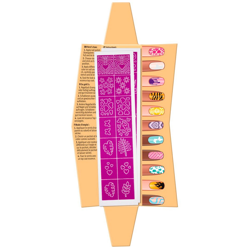 STENCILS Templates For Nail Design Essence False Nails And Accessories Perfumes Club