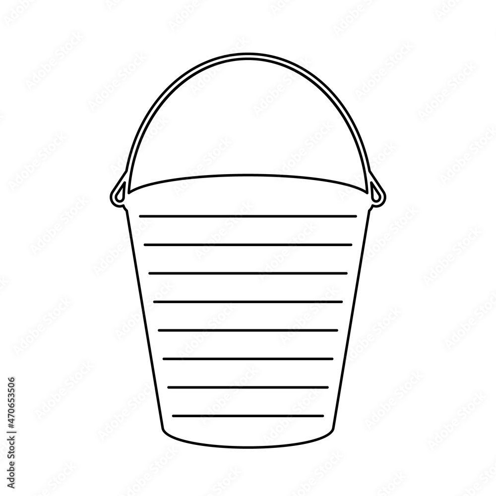 Stock Vektorgrafik Bucket Filler List Outline Worksheet Template Clipart Image Adobe Stock