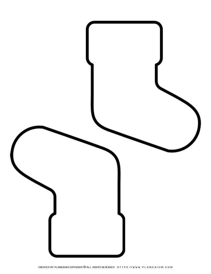Stocking Template Two Socks Planerium