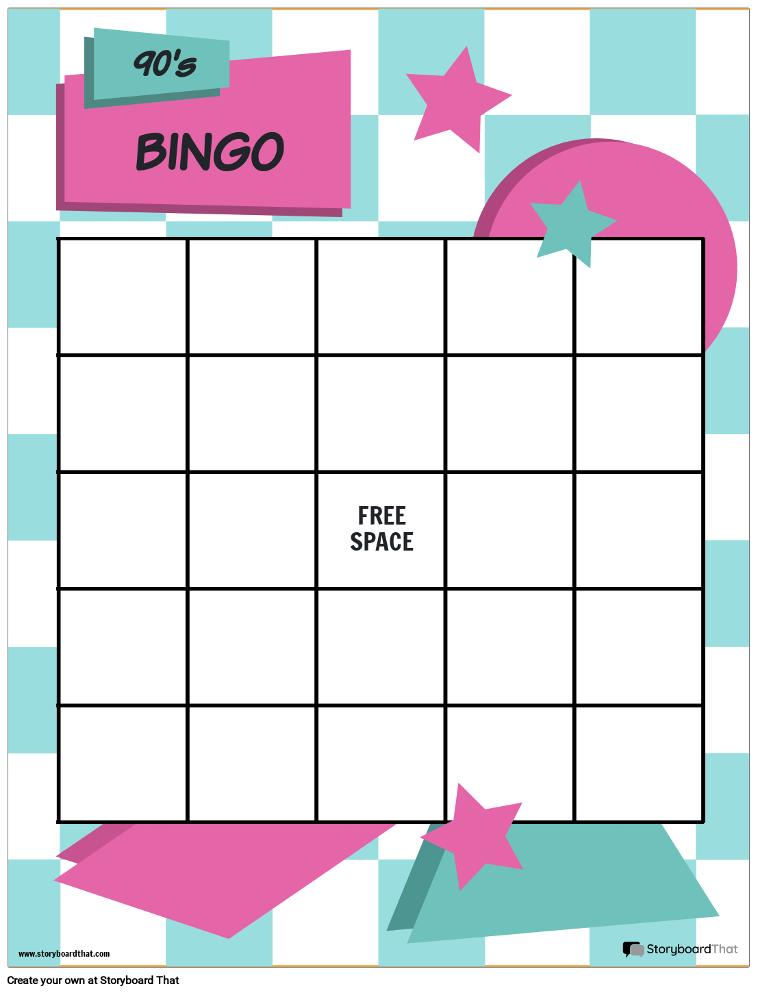 Storyboard That Free Bingo Card Templates For Educators