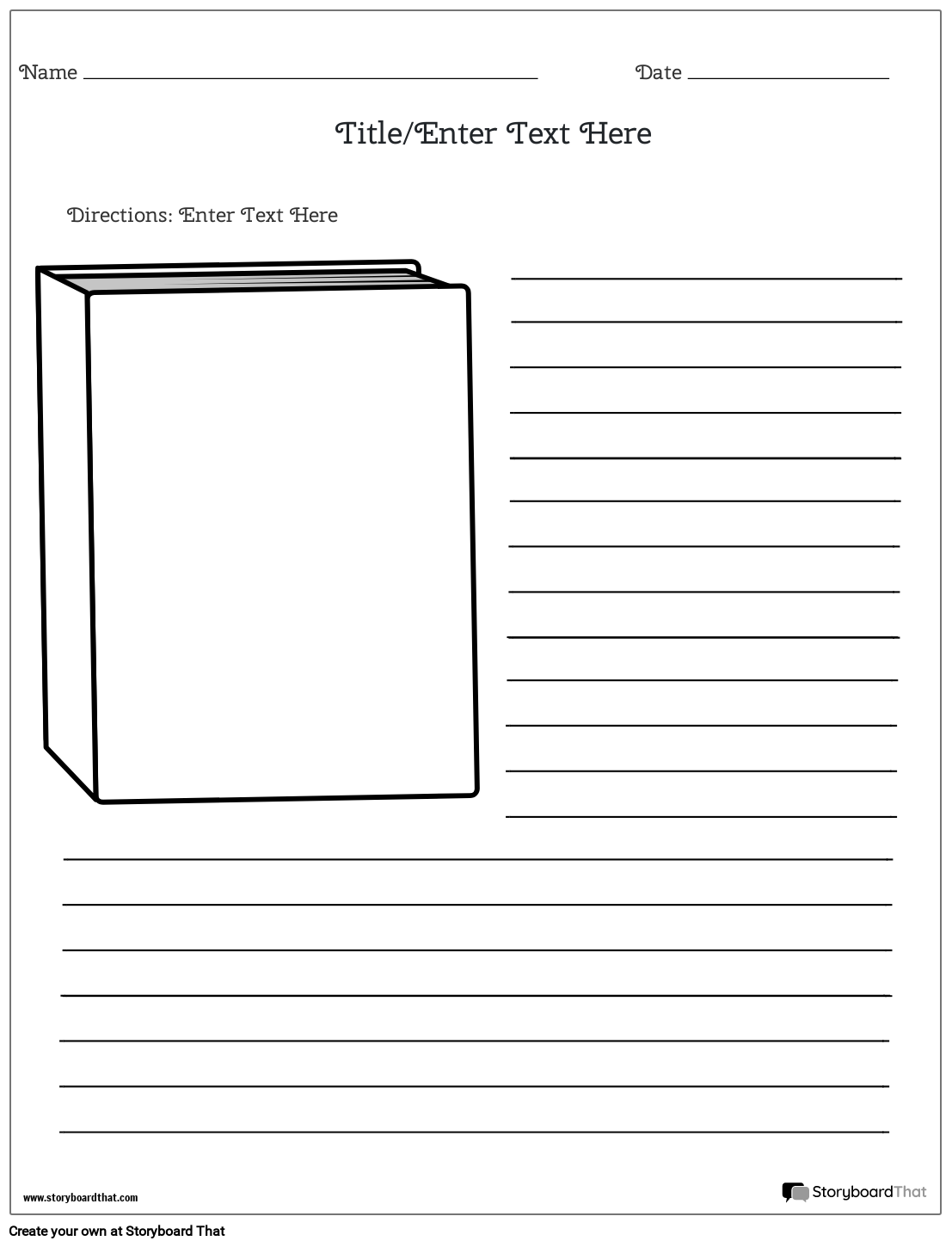 Free Printable Book Template