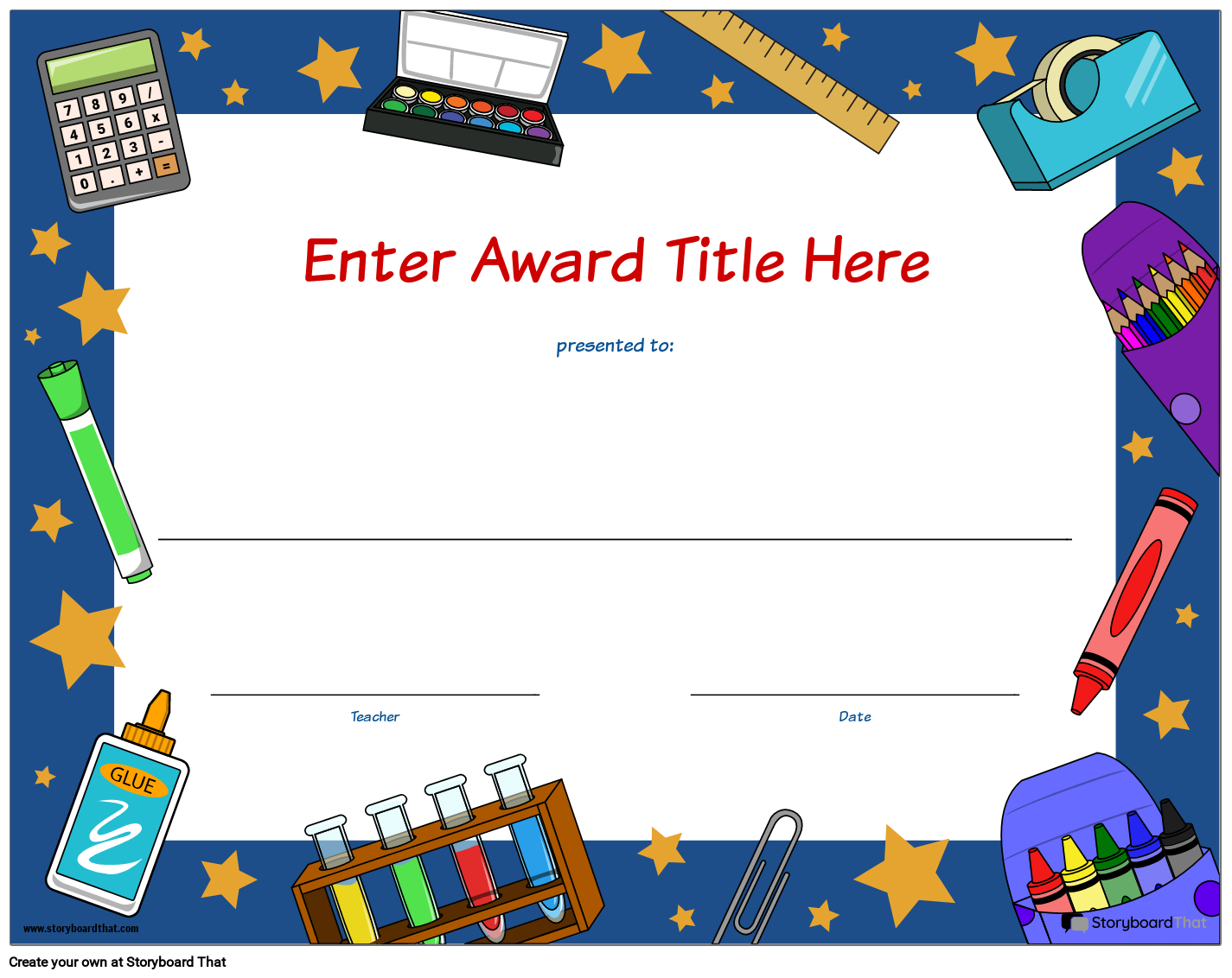 Storyboard That Free Student Award Templates