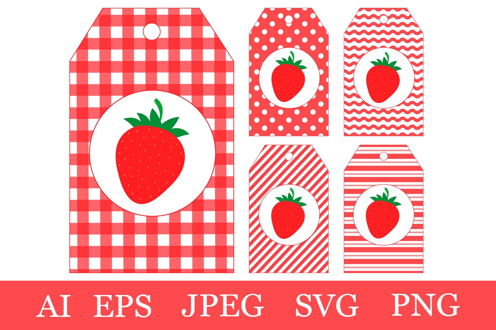 Strawberry Gift Tags Strawberry Gift Tags Template By IrinaShishkova TheHungryJPEG