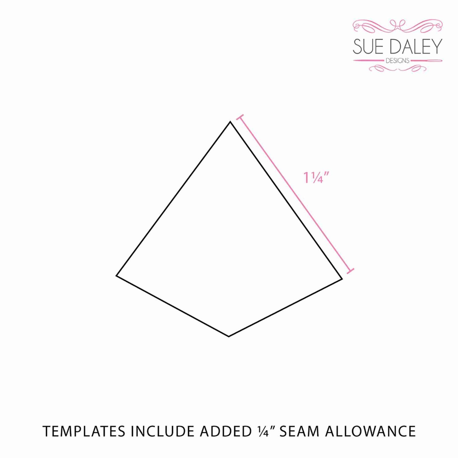 Sue Daley English Paper Piecing Acrylic Millie Kite Template 1 1 4 Inch Little Patch Of Heaven
