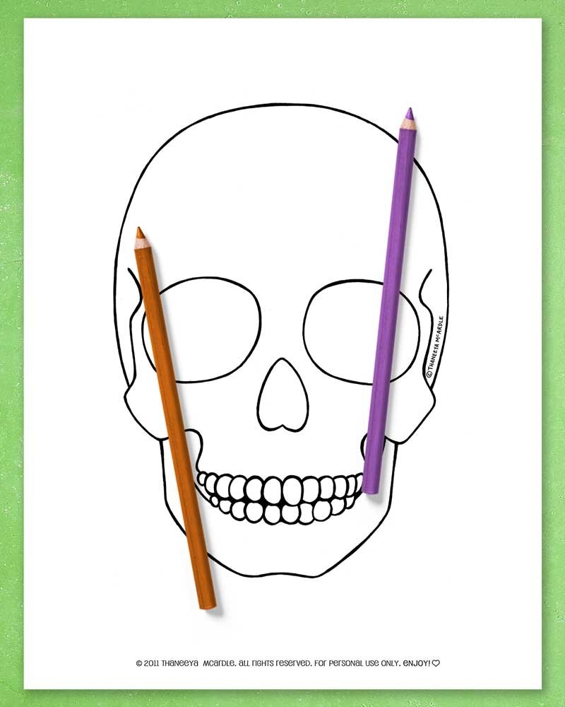 Sugar Skull Template Printable