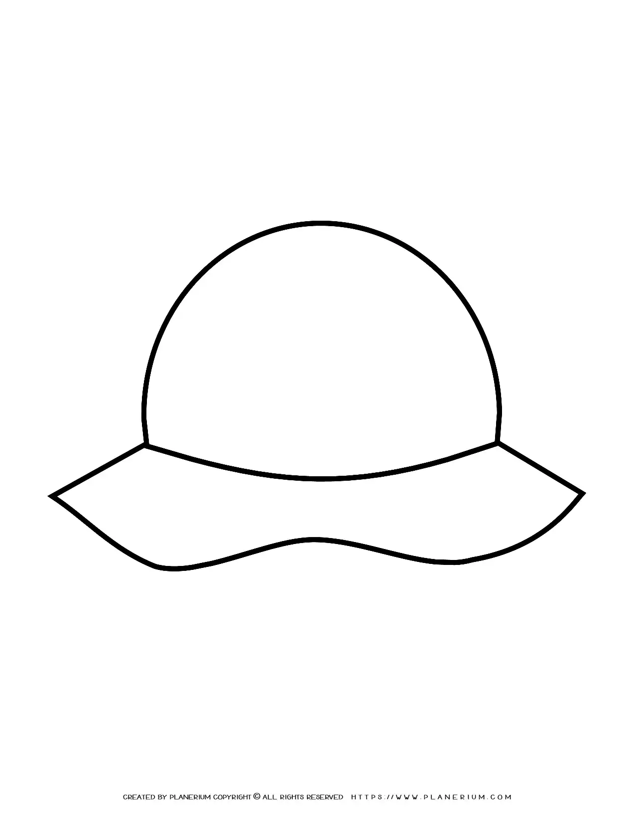 Summer Hat FREE Printable Template Planerium