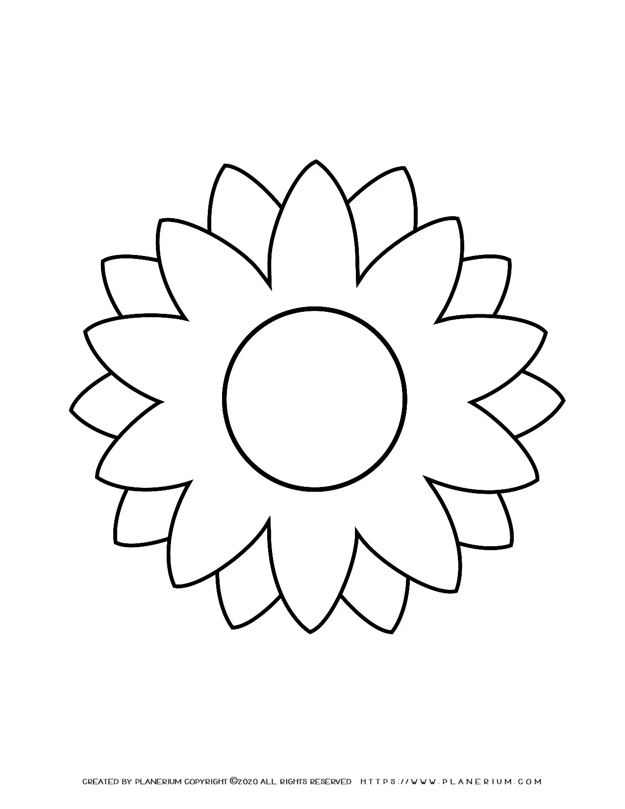 Sunflower FREE Printable Template Planerium
