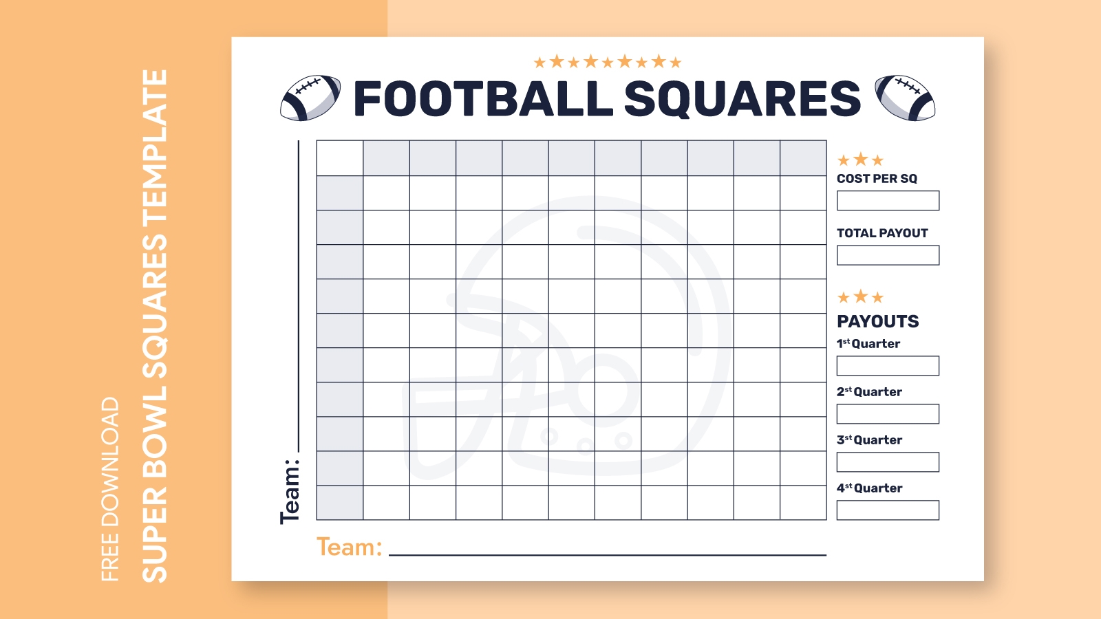 Super Bowl 100 Squares Free Google Docs Template Gdoc io Super Bowl 100 Squares Free Google Docs Template Gdoc io