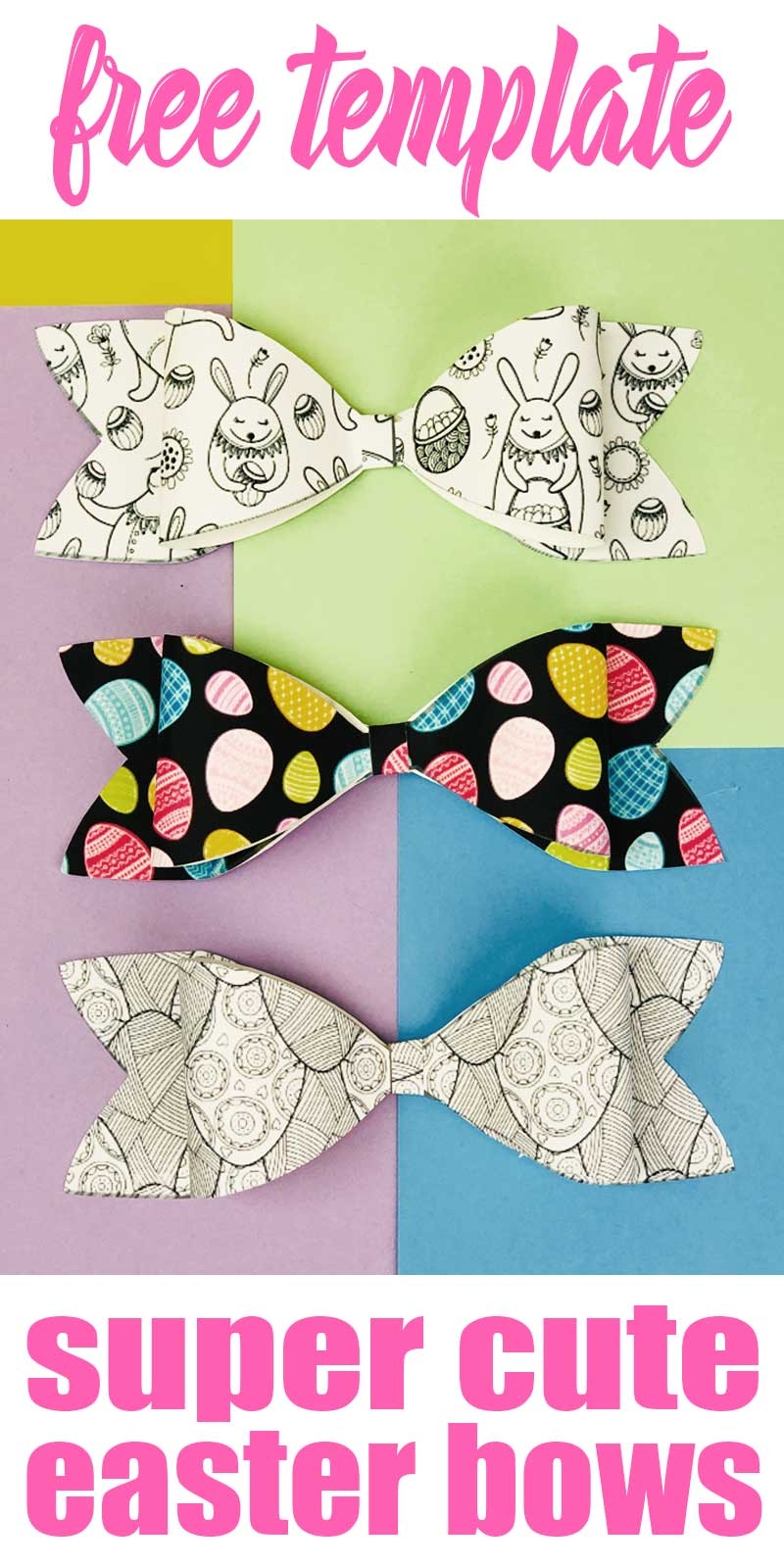 Super Cute Easter Bows Printable Template The Bold Abode