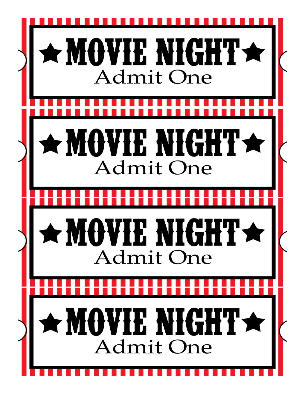 Free Printable Movie Ticket Template Free Printable Movie Ticket Template