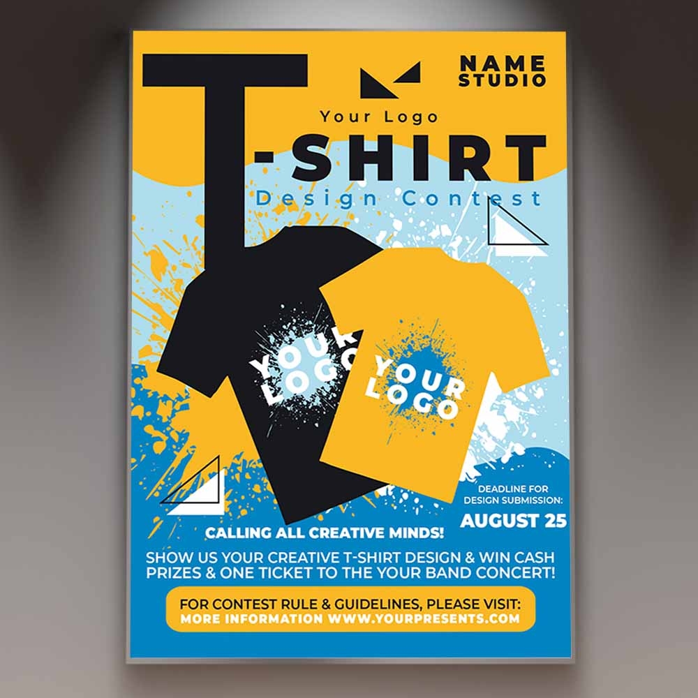 T shirt Design Contest Card Printable Template Flyer PSDmarket