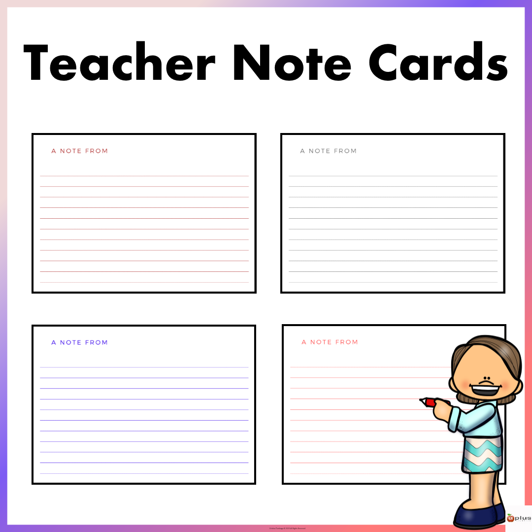 Teacher Note Cards Made By Teachers