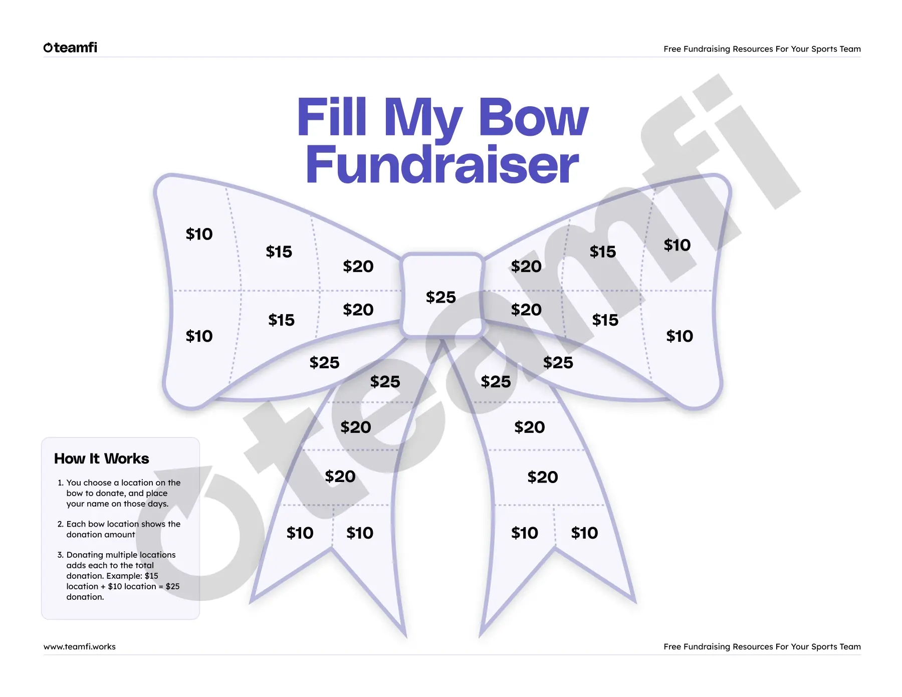 Free Printable Printable Cheer Bow Template