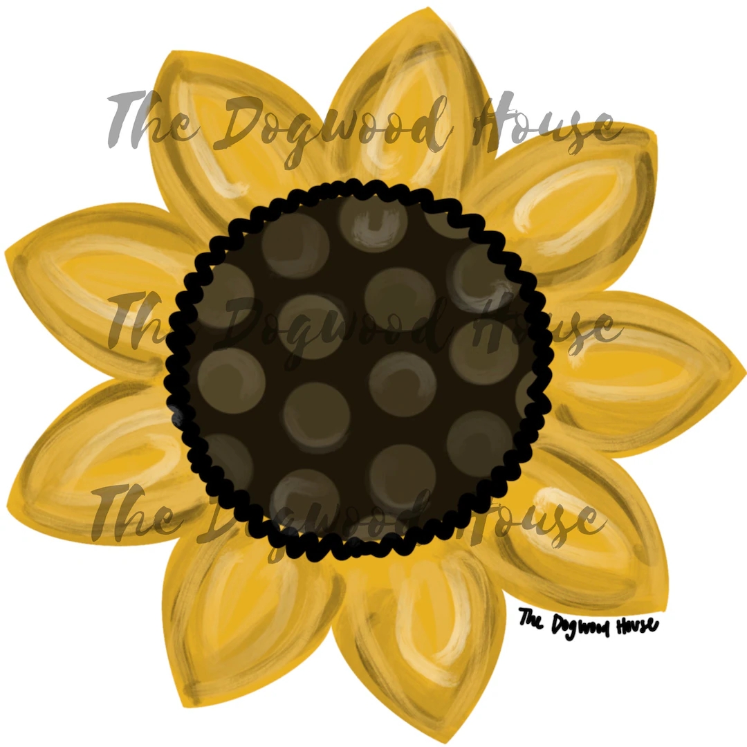 TEMPLATE Sunflower Doorhanger Printable Template Etsy