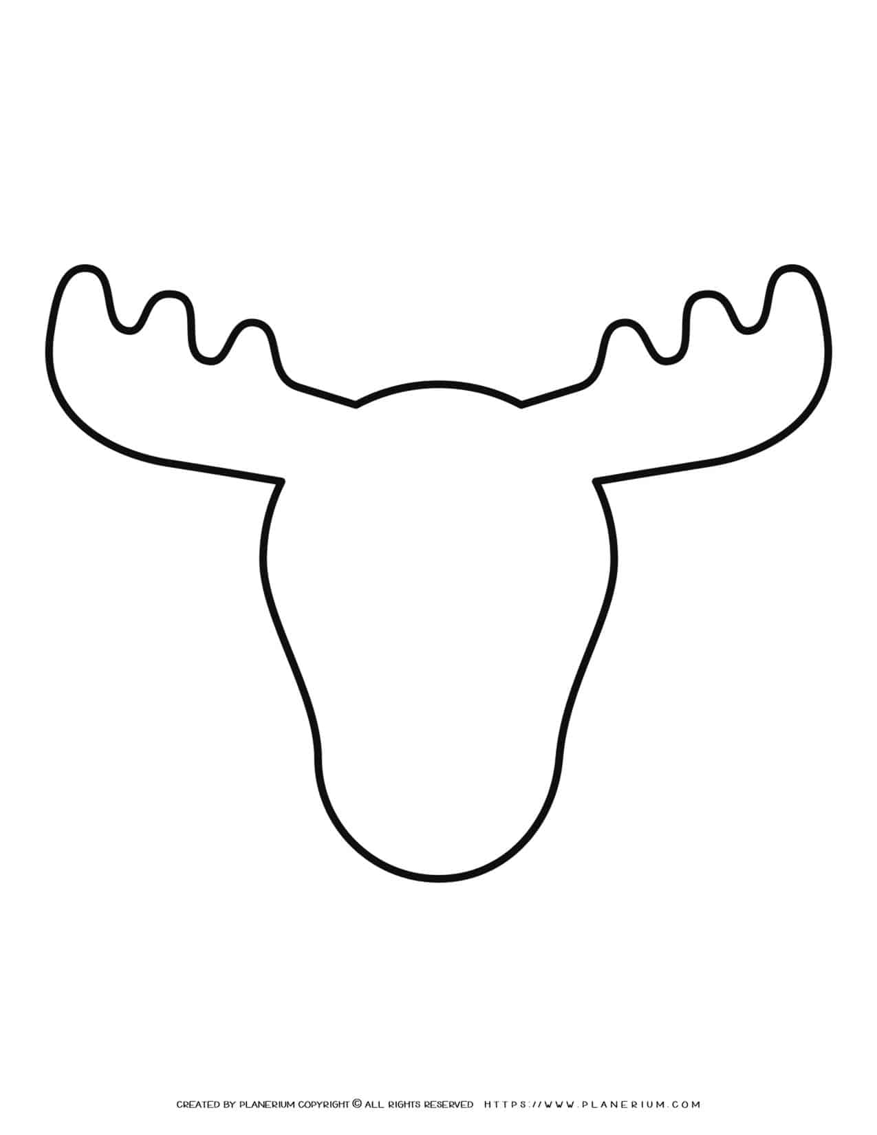 Templates Reindeer Outline Planerium
