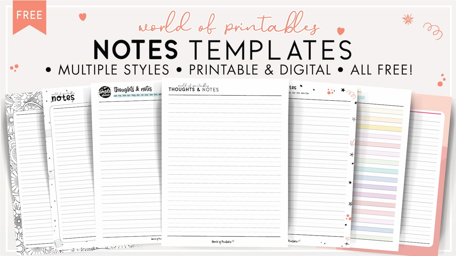 Templates World Of Printables