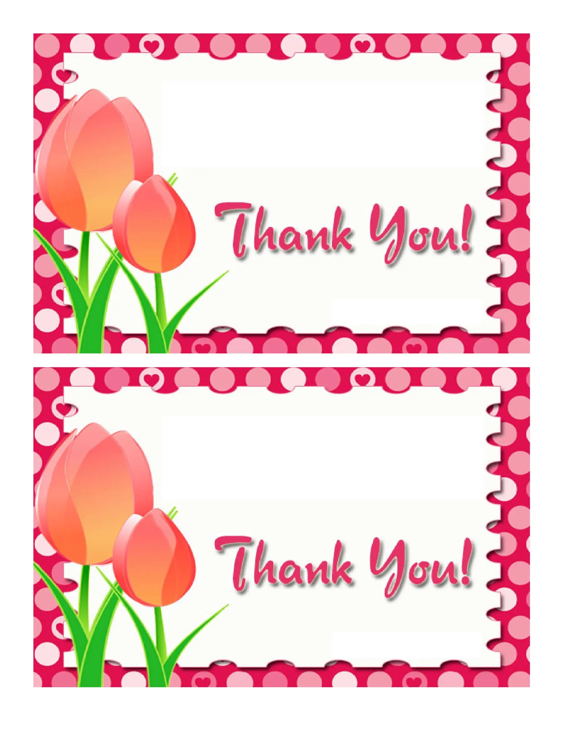 Thank You Printable Cards Printable Party Favors