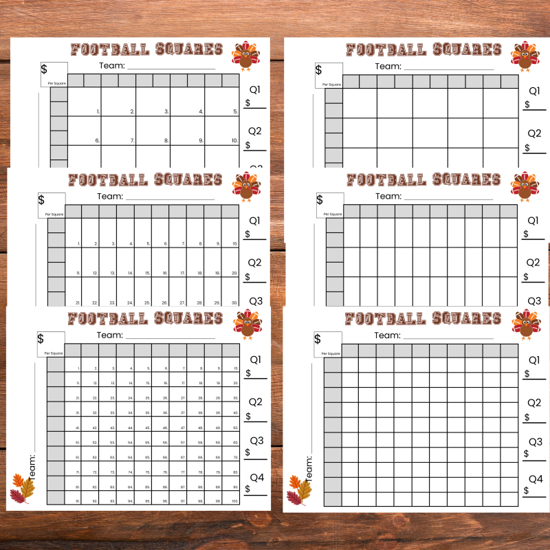 Printable Football Pool Template